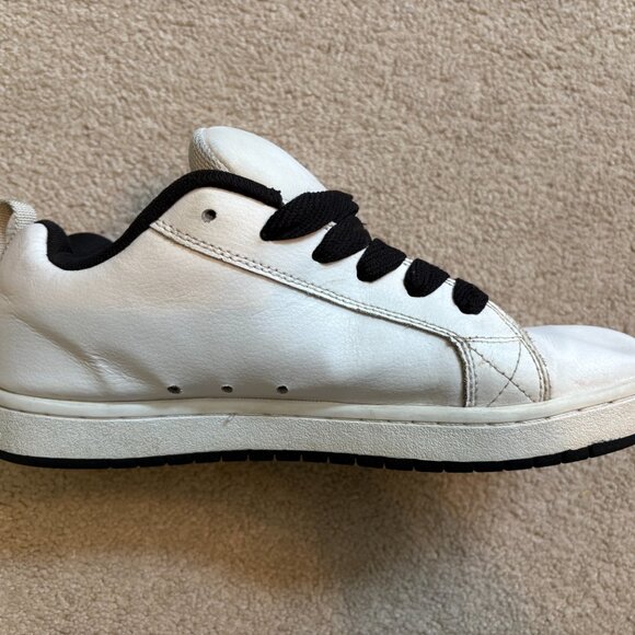 DC Court Graffik Skate Shoes Men's Size 10.5 White Black 300927 - Picture 6 of 10